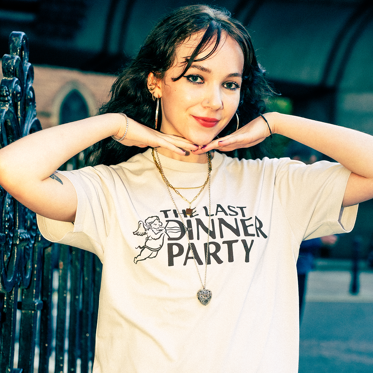 The Last Dinner Party - Dancing Circle Logo Bone T-Shirt