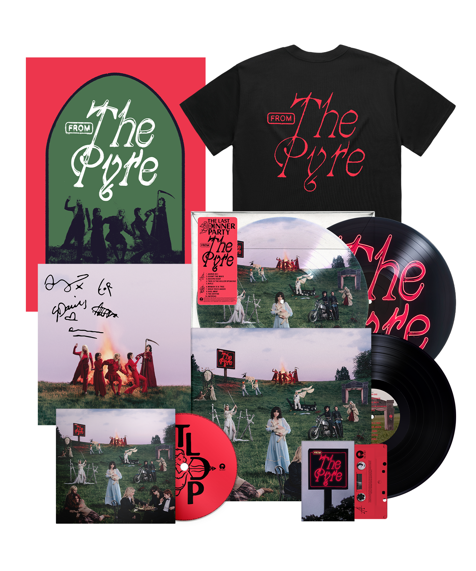 Black Logo T-Shirt + Poster + Picture Disc + Classic Edition LP + CD + Cassette + Signed Art Card