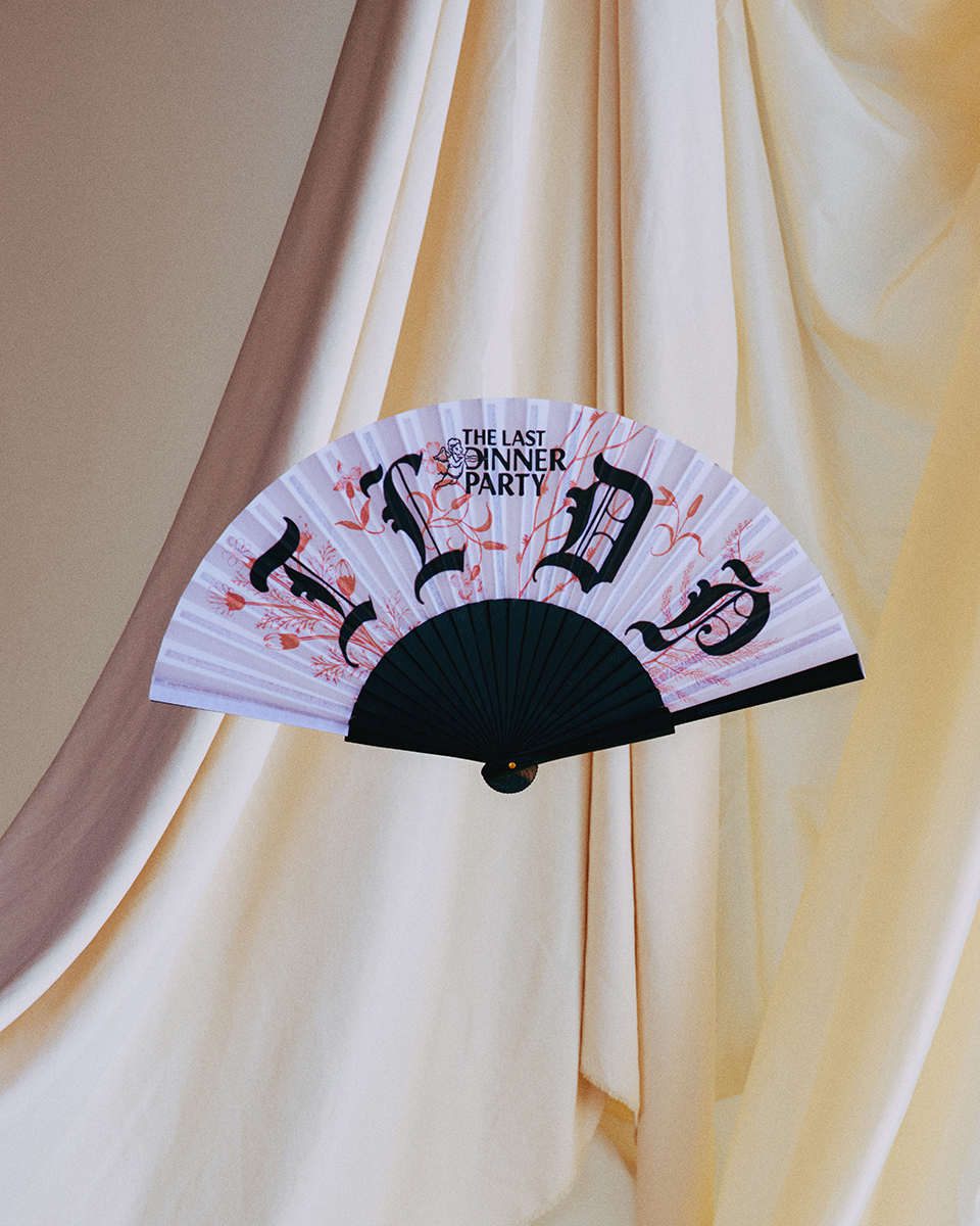 The Last Dinner Party - Off-White Folding Hand fan