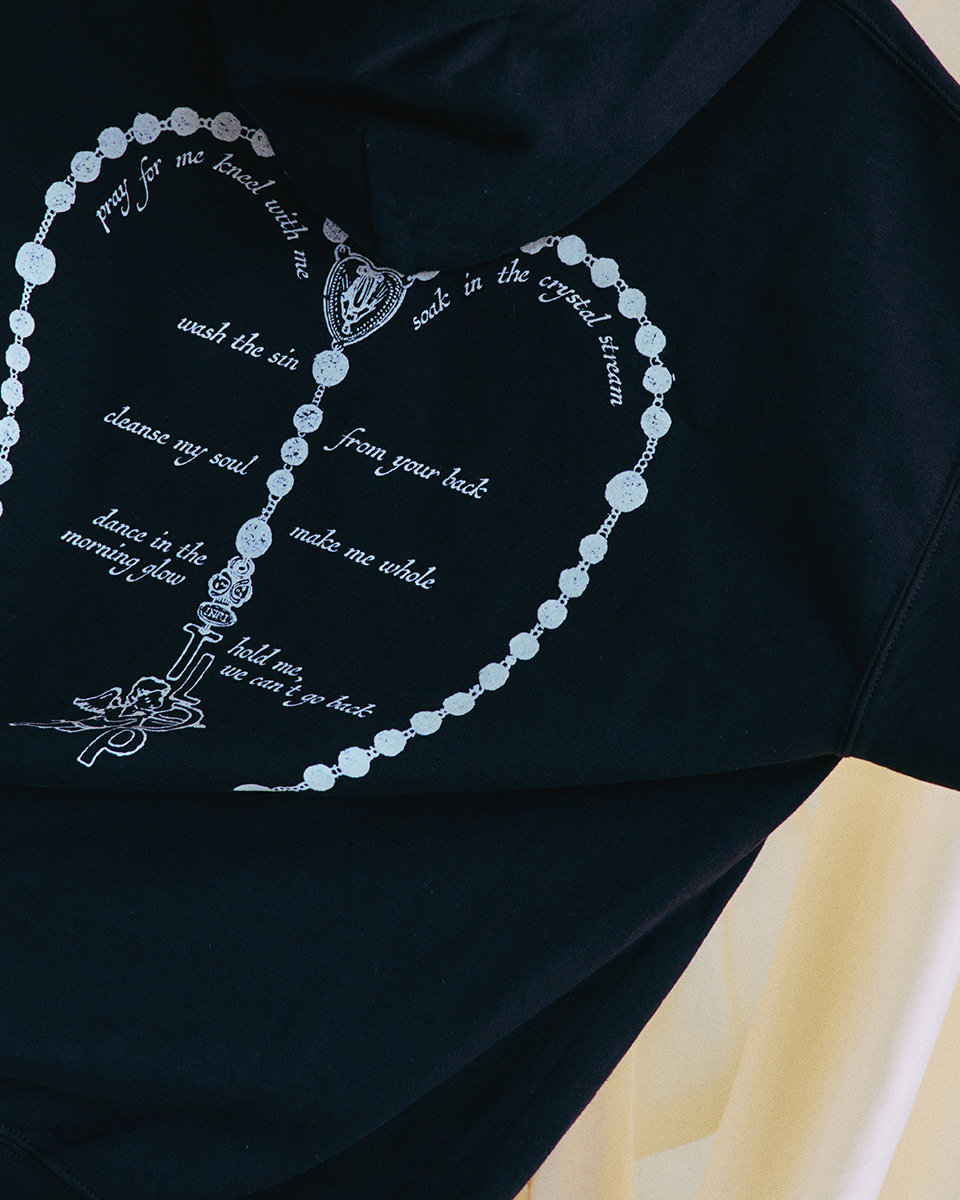 Black Sinner Rosary Hoodie The Last Dinner Party