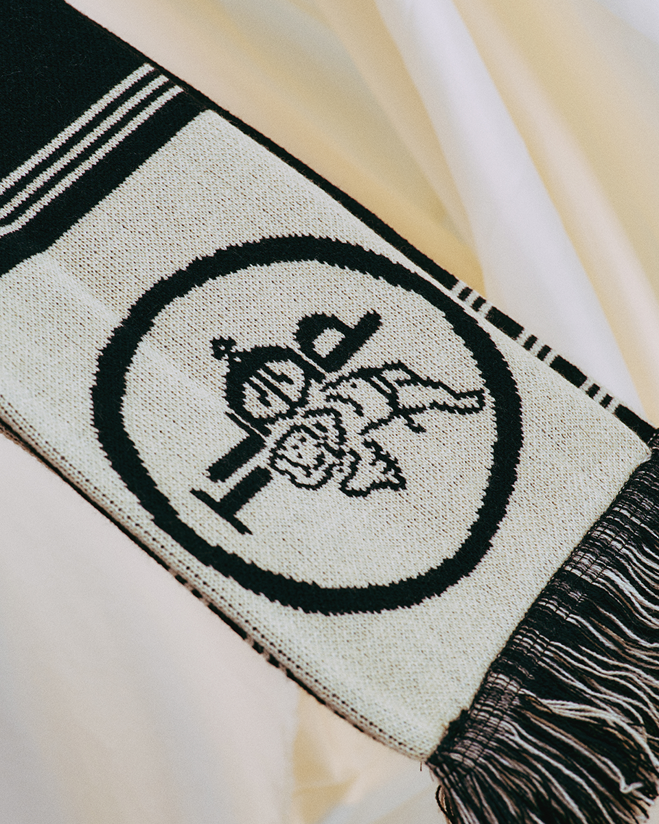 The Last Dinner Party - Black / Ecru Knitted Football Scarf