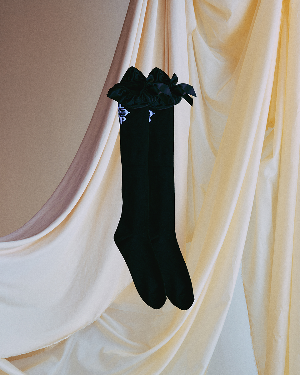 The Last Dinner Party - Knee-High Frilly Black Socks